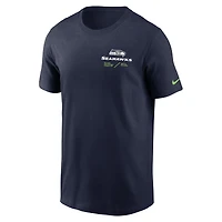 T-SHIRT À MANCHES COURTES NUT SEA NAVY POUR HOMMES NIKE INFOGRAPH LOCKUP TEAM TEE TEEMENSCR