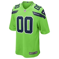 Men's Nike Neon Green Seattle Seahawks Alternate - Custom Game Jersey