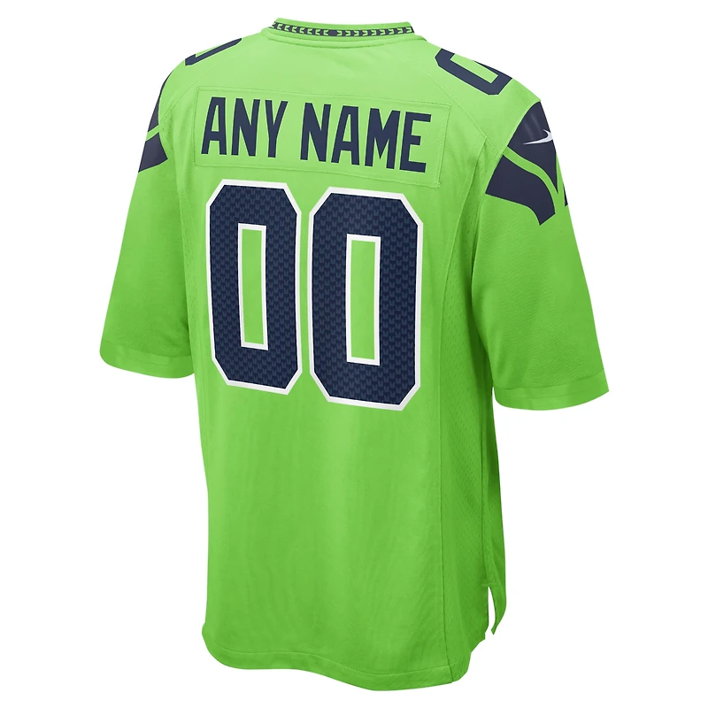 Seattle Seahawks Alternate Nike Neon Green pour homme - Maillot de match personnalisé
