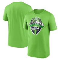 Men's Nike Neon Green Seattle Seahawks Legend Icon Performance T-Shirt