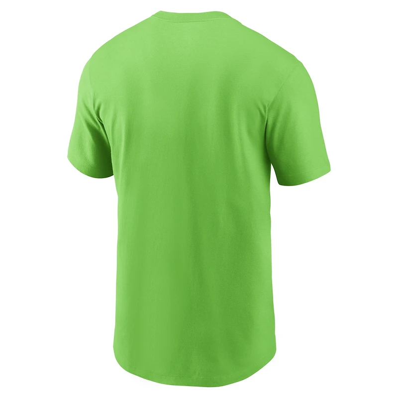 T-shirt essentiel Nike vert fluo Seattle Seahawks Primetime Logo pour homme