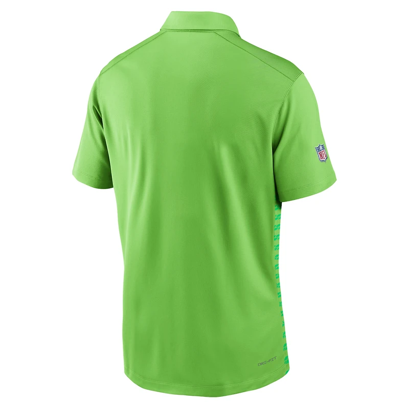 Men's Nike Neon Green Seattle Seahawks Sideline Victory Dri-FIT Polo