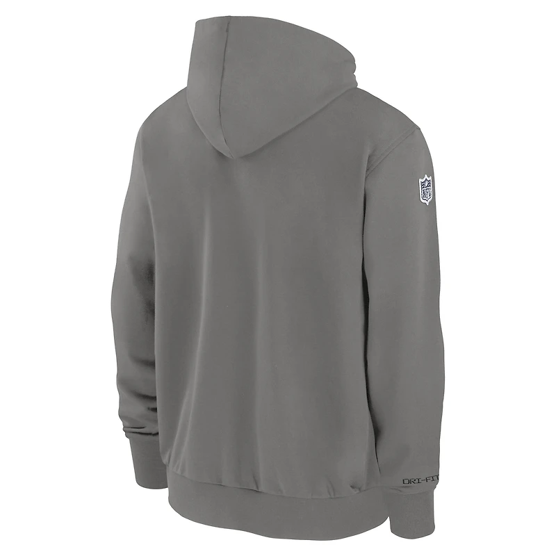 Men's Nike  Pewter Seattle Seahawks Player Full-Zip Performance Hoodie