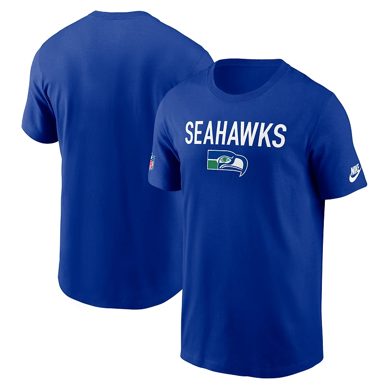 T-shirt Nike Royal Seattle Seahawks 2025 Alt Pack Conversion Dri-FIT pour homme