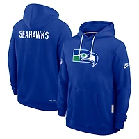Sweat à capuche Nike Royal Seattle Seahawks 2025 Sideline Standard Issue Alt Pack Dri-FIT pour homme
