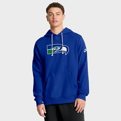Sweat à capuche Nike Royal Seattle Seahawks 2025 Sideline Standard Issue Alt Pack Dri-FIT pour homme