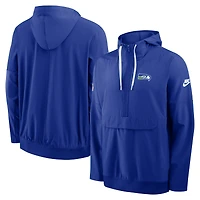 Men's Nike Royal Seattle Seahawks Alt Anorak Half-Zip Hooded Jacket