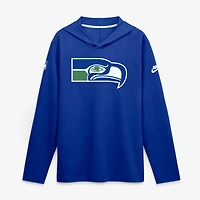 T-shirt à manches longues et capuche Nike Royal Seattle Seahawks Alt Dri-FIT pour homme