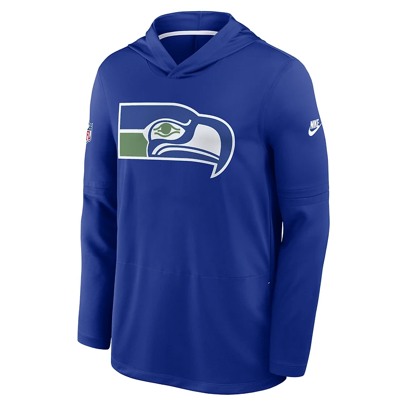 T-shirt à manches longues et capuche Nike Royal Seattle Seahawks Alt Dri-FIT pour homme