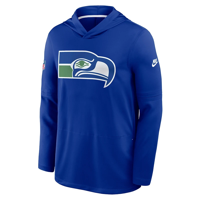 T-shirt à manches longues et capuche Nike Royal Seattle Seahawks Alt Dri-FIT pour homme
