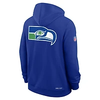 Men's Nike Royal Seattle Seahawks Alt Sideline Standard Issue Dri-FIT Hoodie