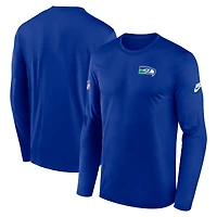 Men's Nike Royal Seattle Seahawks Legend Small Logo Dri-FIT Long Sleeve T-Shirt