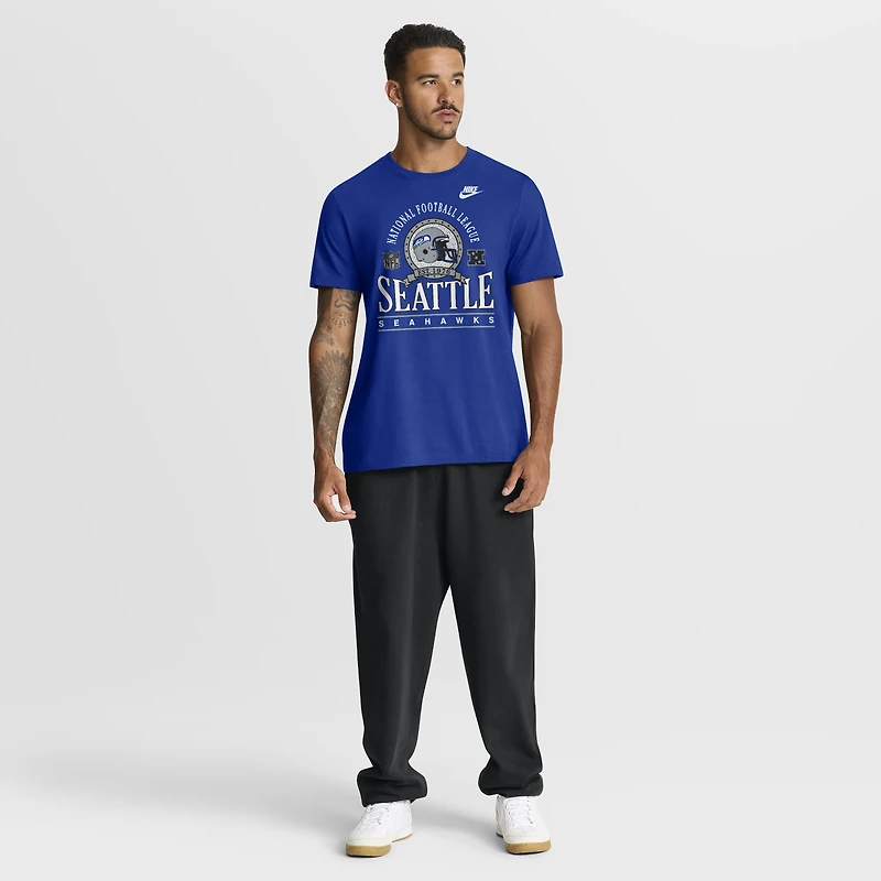 Men's Nike Royal Seattle Seahawks Rewind Essential T-Shirt