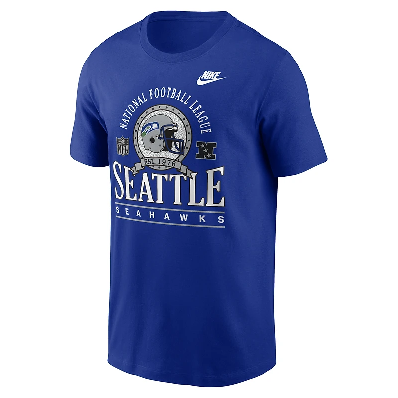 T-shirt essentiel Nike Royal Seattle Seahawks Rewind pour homme