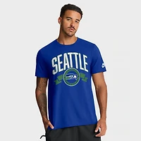 Men's Nike Royal Seattle Seahawks Rewind Front and Back Hit Essential T-Shirt