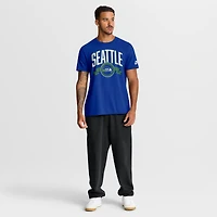 Men's Nike Royal Seattle Seahawks Rewind Front and Back Hit Essential T-Shirt