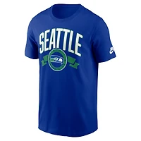 Men's Nike Royal Seattle Seahawks Rewind Front and Back Hit Essential T-Shirt