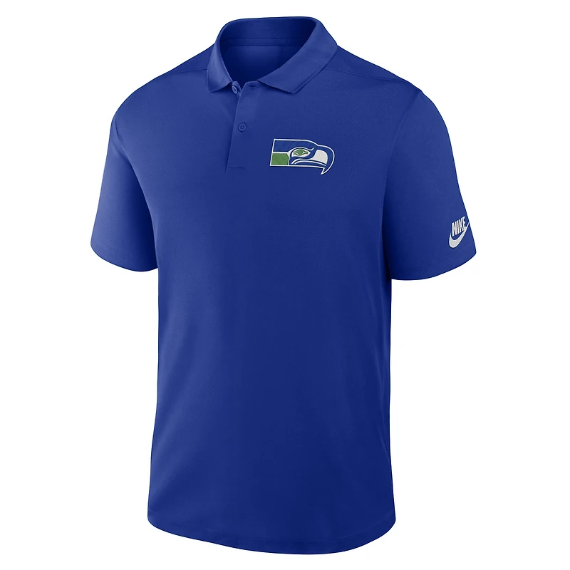 Polo Nike Royal Seattle Seahawks Rewind Victory Performance pour homme