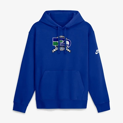 Men's Nike  Royal Seattle Seahawks Short Pass Rewind Club Fleece Hoodie
