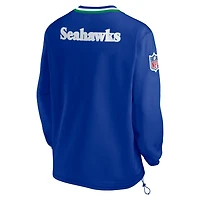 Coupe-vent Nike Royal Seattle Seahawks Throwback à col en V pour homme