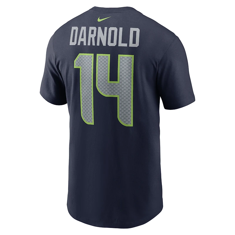 Men's  Nike Sam Darnold College Navy Seattle Seahawks Name & Number T-Shirt