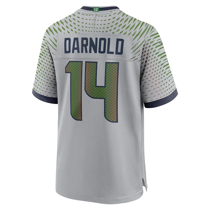 Maillot Nike Sam Darnold Wolf Grey pour homme, collection Rivalries 2025 des Seattle Seahawks