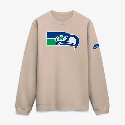 Men's Nike Sand Seattle Seahawks Formation Rewind Club Pullover Sweatshirt