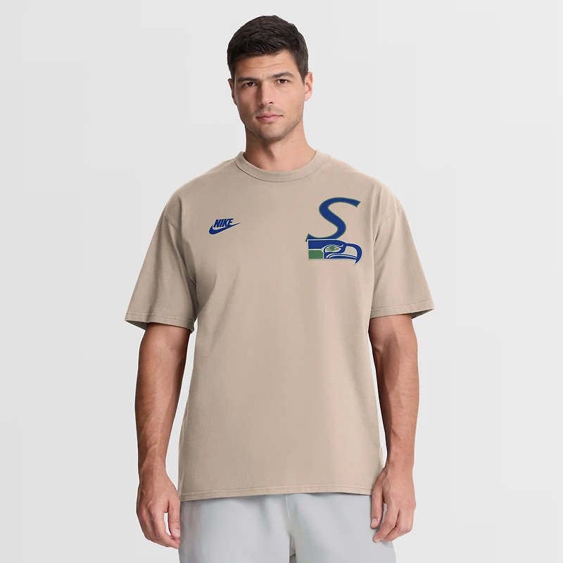 Men's Nike Sand Seattle Seahawks Rewind Max90 T-Shirt