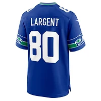 Nike Steve Largent Royal Seattle Seahawks Throwback Joueur à la retraite Maillot de jeu pour homme