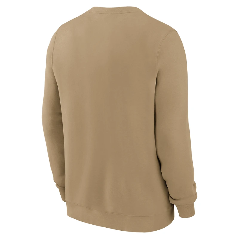 Men's Nike Tan Seattle Seahawks Swing Pass Rewind Club Pullover Sweatshirt