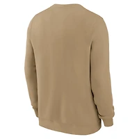 Men's Nike Tan Seattle Seahawks Swing Pass Rewind Club Pullover Sweatshirt