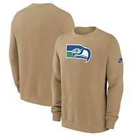 Sweat-shirt Nike Tan Seattle Seahawks Swing Pass Rewind Club pour homme