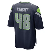 Maillot de match Nike Tyrice Knight College Navy pour homme des Seattle Seahawks
