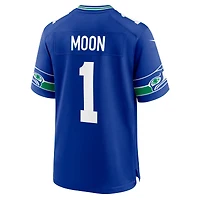Maillot de match joueur à la retraite Nike Warren Moon Royal Seattle Seahawks Throwback pour homme