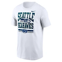 Men's Nike White Seattle Seahawks 50th Season Essential T-Shirt