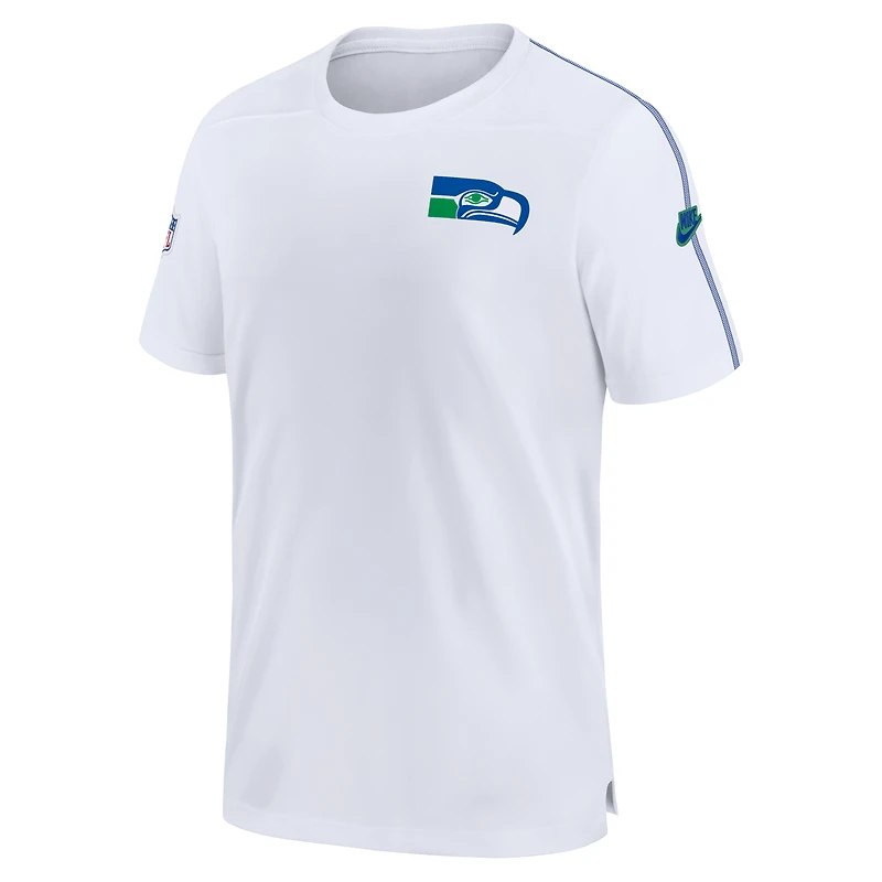Men's Nike White Seattle Seahawks Sideline Alternate Logo Coach Performance Top
