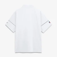 Men's Nike White Seattle Seahawks Sideline Short Sleeve Quarter-Zip Coaches Jacket