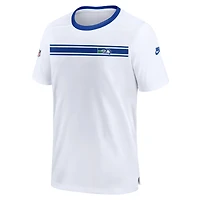 T-shirt Nike pour hommes, blanc, Seattle Seahawks Throwback Sideline Coaches Performance