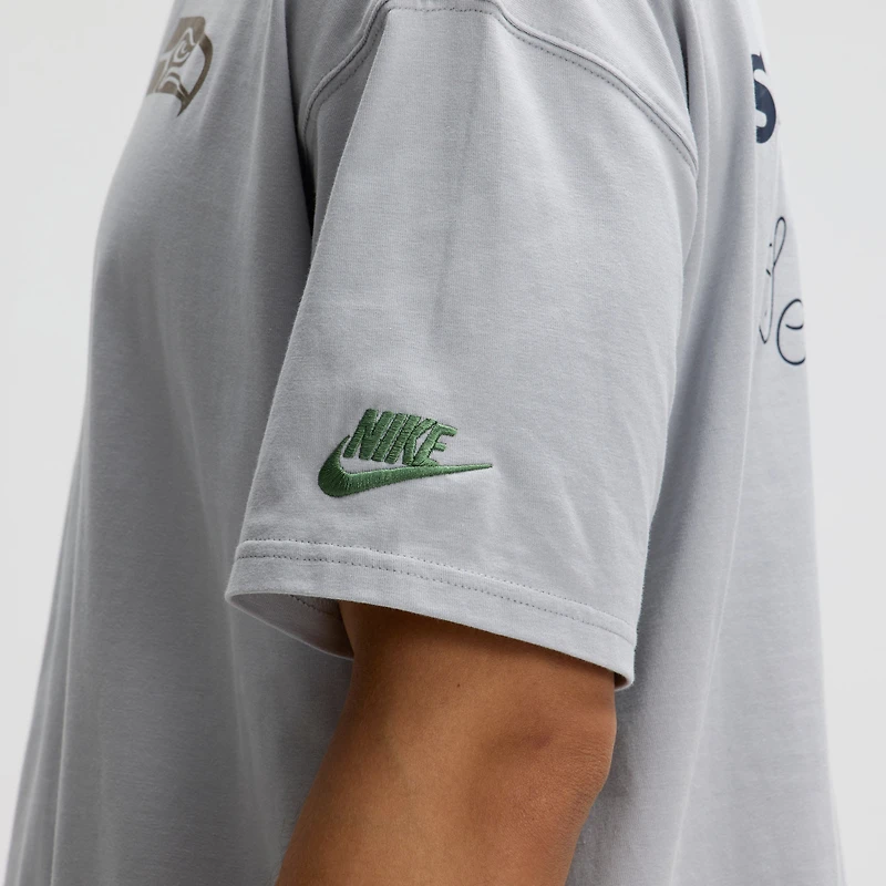 Men's Nike  Wolf Gray Seattle Seahawks 2025 Rivalries Collection Essential Max90 T-Shirt