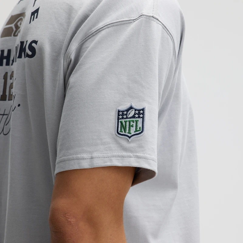 Men's Nike  Wolf Gray Seattle Seahawks 2025 Rivalries Collection Essential Max90 T-Shirt