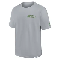 Men's Nike  Wolf Gray Seattle Seahawks 2025 Rivalries Collection Essential Max90 T-Shirt