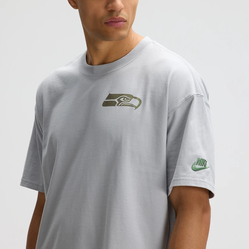 Men's Nike  Wolf Gray Seattle Seahawks 2025 Rivalries Collection Essential Max90 T-Shirt