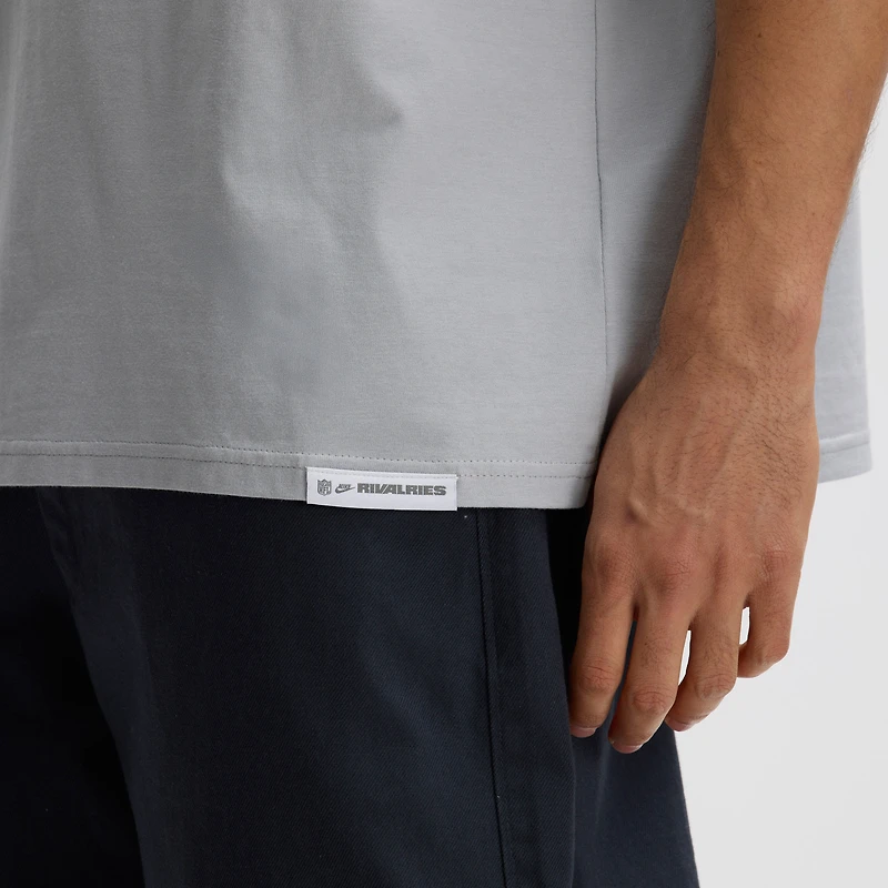 Men's Nike  Wolf Gray Seattle Seahawks 2025 Rivalries Collection Essential Max90 T-Shirt