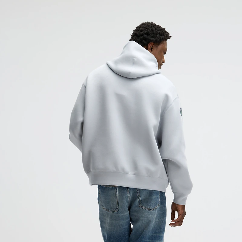 Men's Nike Wolf Gray Seattle Seahawks 2025 Rivalries Collection Oversized Tech Fleece Hoodie