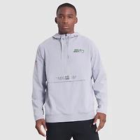 Men's Nike  Wolf Gray Seattle Seahawks 2025 Rivalries Collection Sideline Anorak Half-Zip Hoodie Jacket