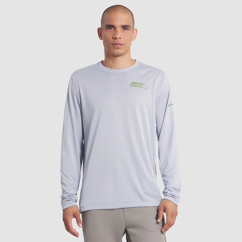 Men's Nike Wolf Gray Seattle Seahawks 2025 Rivalries Collection Sideline Legend Dri-FIT Long Sleeve T-Shirt