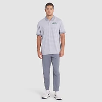 Polo Nike Dri-FIT rayé gris loup pour homme, collection Rivalités 2025 des Seattle Seahawks