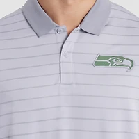 Men's Nike  Wolf Gray Seattle Seahawks 2025 Rivalries Collection Sideline Victory Striped Dri-FIT Polo