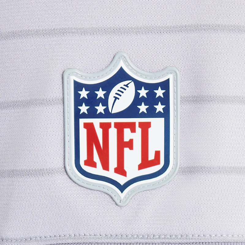 Polo Nike Dri-FIT rayé gris loup pour homme, collection Rivalités 2025 des Seattle Seahawks