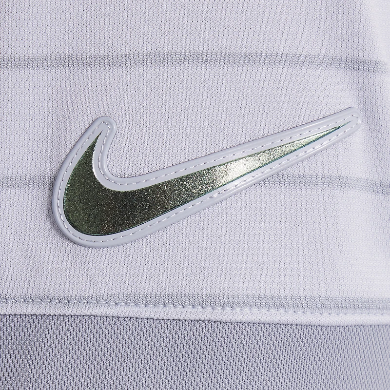 Polo Nike Dri-FIT rayé gris loup pour homme, collection Rivalités 2025 des Seattle Seahawks
